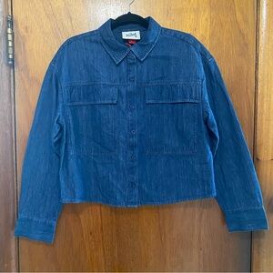 Woolrich x Target Cropped Oversized Denim Shirt Jacket - 100% Cotton/ NWT